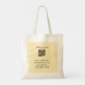 Tote Bag code QR personnalisé simple ajouter votre nom text (Dos)