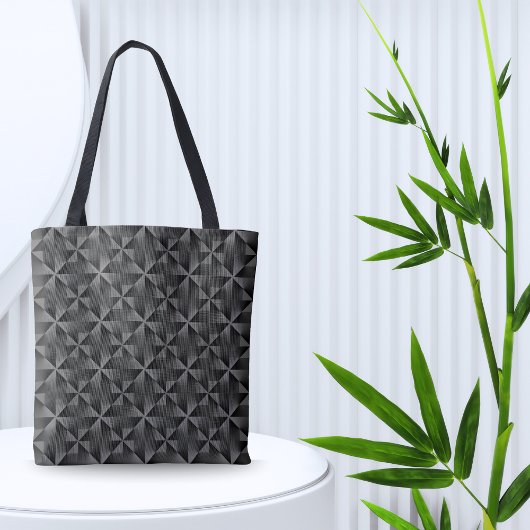 Tote Bag Code QR professionnel 3D moderne noir