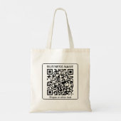 Tote Bag Code QR scannable modifiable + Nom de votre entrep (Dos)