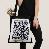 Tote Bag Code QR scannable modifiable + Nom de votre entrep (De près)