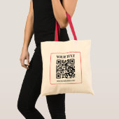 Tote Bag Code QR simple avec bordure rouge (Devant (produit))