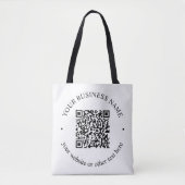 Tote Bag Code QR téléchargé Plus Texte circulaire modifiabl (Devant)