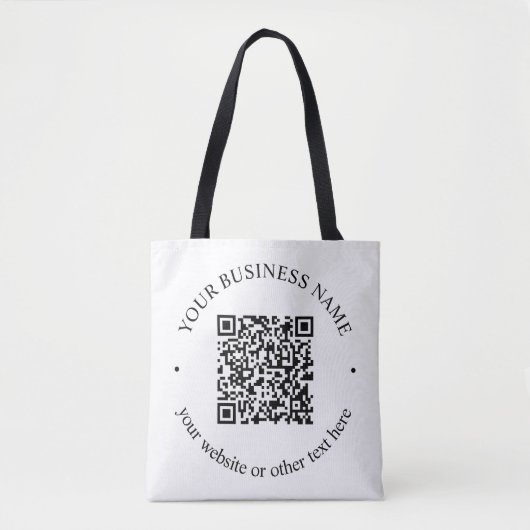 Tote Bag Code QR téléchargé Plus Texte circulaire modifiabl (Devant)