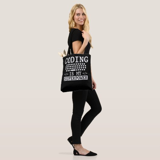 Tote Bag Coder informatique programmeur amusant (Sur le modèle)