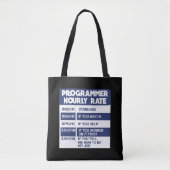 Tote Bag Codeur informatique à tarif horaire Funny Programm (Devant)