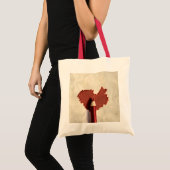 Tote Bag Coeur à motifs dessinés (Devant (produit))