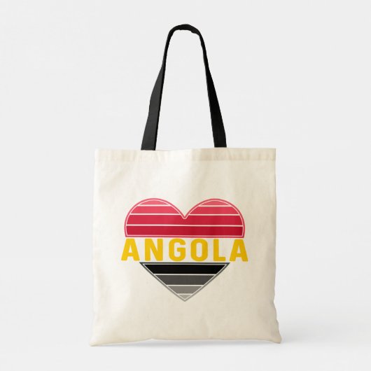 Tote Bag Coeur angolais, I Love Angola (Dos)