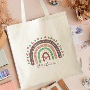 Tote Bag Coeur arc-en-ciel de Jovely Cute Boho