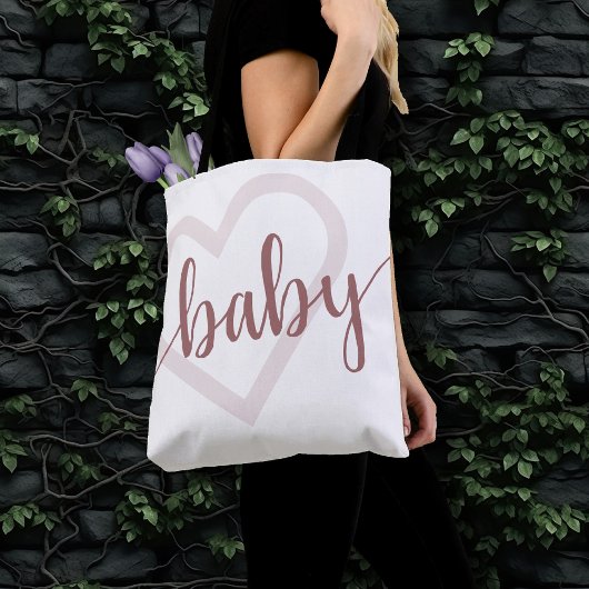 Tote Bag Coeur bébé | Script de floraison du Rose du désert