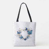 Tote Bag Coeur bijoux avec papillons Morpho (Dos)