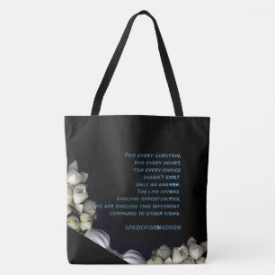 Tote Bag "Coeur blanc en noir de la lune" & Doubt