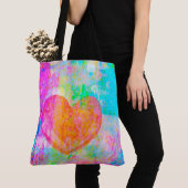 Tote Bag Cœur bohème (De près)