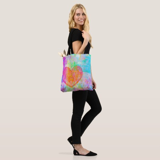 Tote Bag Coeur Boho (Sur le modèle)