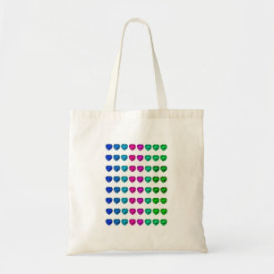 Tote Bag Coeur coloré Motif Pierres cardiaques