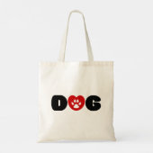 Tote Bag Coeur d'amour de chien (Dos)