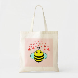 Tote Bag Cœur d'amour heureux abeille