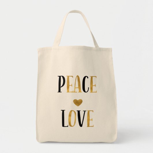 Tote Bag Coeur d'amour pour la paix (Devant)