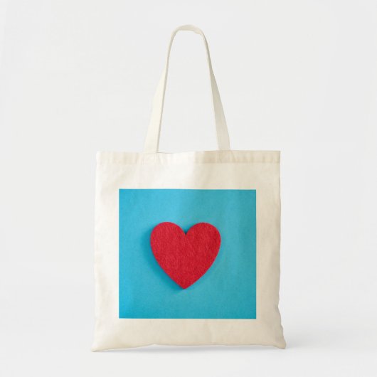 Tote Bag Coeur d'amour rouge (Devant)
