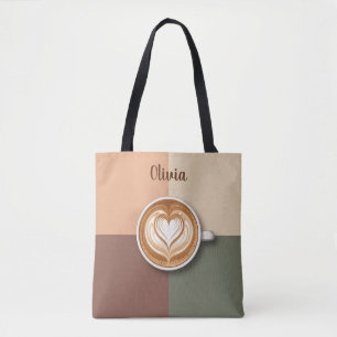 Tote Bag Cœur d'Art Latte Moderne