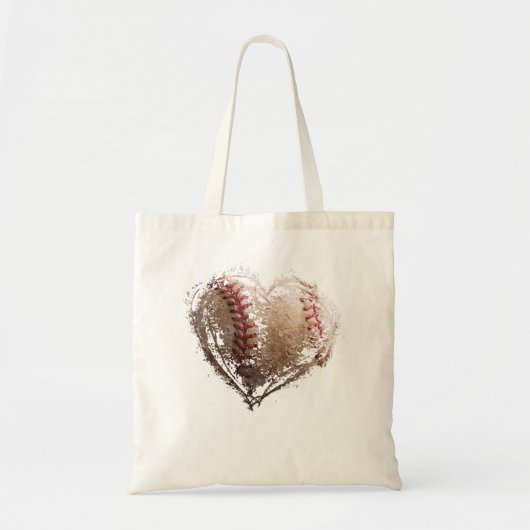 Tote Bag Coeur de baseball Saint Valentin Garçons Filles (Devant)