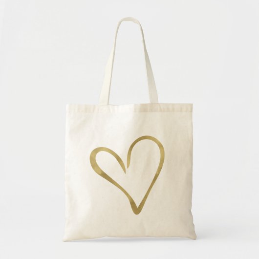 Tote Bag Coeur de charme d'or (Devant)