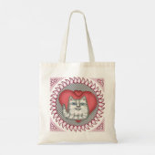 Tote Bag Coeur de chat gras (Dos)