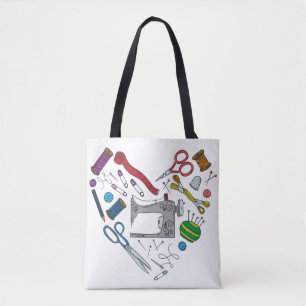 Tote Bag Coeur de couture Fourre-tout d'outils