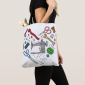 Tote Bag Coeur de couture Fourre-tout d'outils (De près)