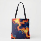 Tote Bag Cœur de Flammes Feu & Cieux (Devant)