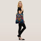 Tote Bag Coeur de fleurs à l'ukrainienne (Sur le modèle)