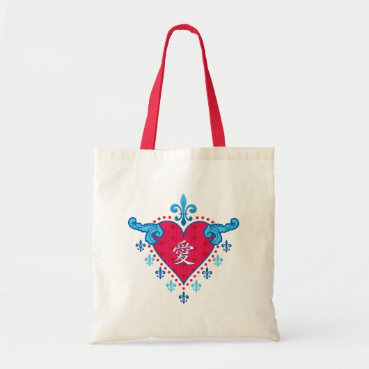Tote Bag Coeur de l'amour (chinois) (Devant)