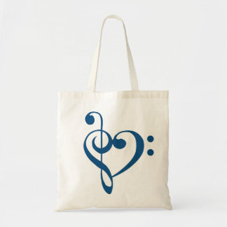 Tote Bag Coeur de musique Coeur de basses en contrebas Coeu