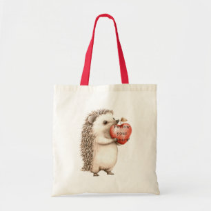 Tote Bag Coeur de pomme de hérisson mignon