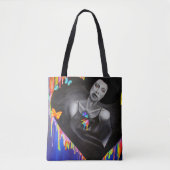 Tote Bag Coeur de Technicolor (Devant)