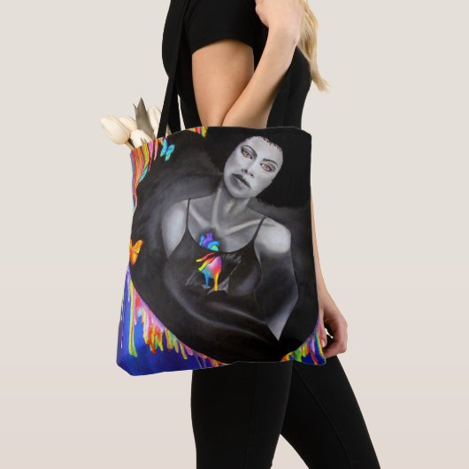 Tote Bag Coeur de Technicolor (De près)