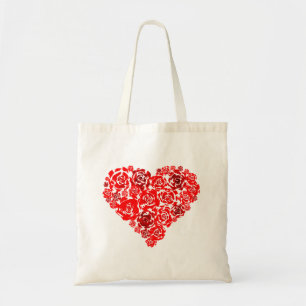 Tote Bag Coeur des Roses rouges