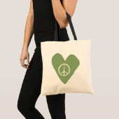 Tote Bag Coeur des signes de paix (Devant (produit))