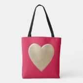 Tote Bag coeur d'or (Dos)