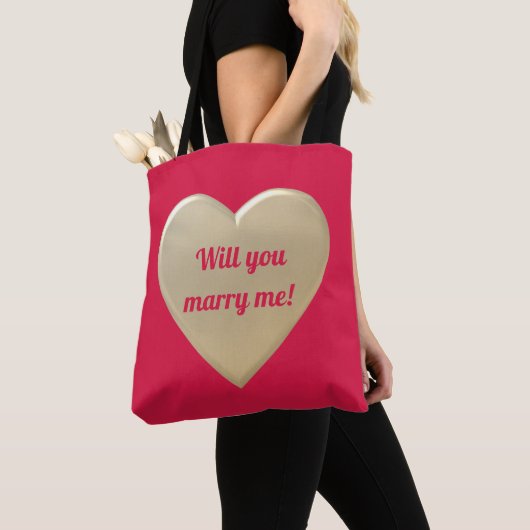 Tote Bag coeur d'or (De près)