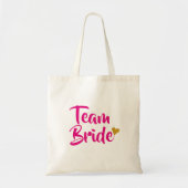 Tote Bag Coeur d'or de jeune mariée d'équipe (Devant)