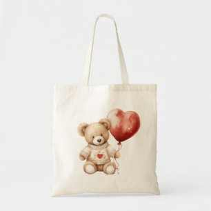 Tote Bag Coeur d'ours doux et en peluche