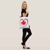 Tote Bag Coeur du Canada (Sur le modèle)