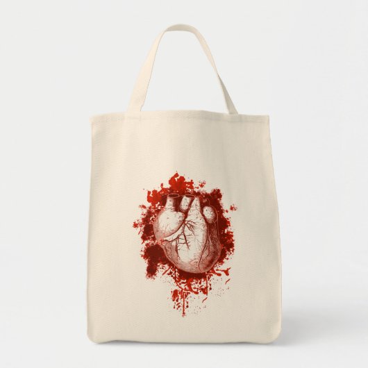 Tote Bag Coeur et éclaboussure (Devant)