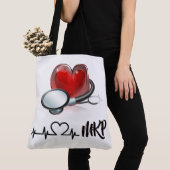 Tote Bag Coeur et stéthoscope Grand Monogramme Fourre-tout (De près)