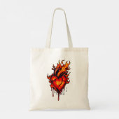 Tote Bag Coeur flamboyant. (Dos)