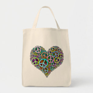 Tote Bag Coeur frais d'amour de paix