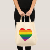 Tote Bag Coeur gay pride (Devant (produit))