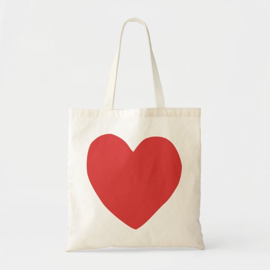 Tote Bag coeur imparfait (rouge) (Devant)