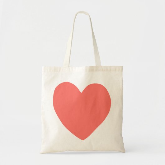 Tote Bag coeur imparfait (saumon) (Devant)