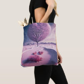 Tote Bag Coeur lumineux de la nuit (De près)